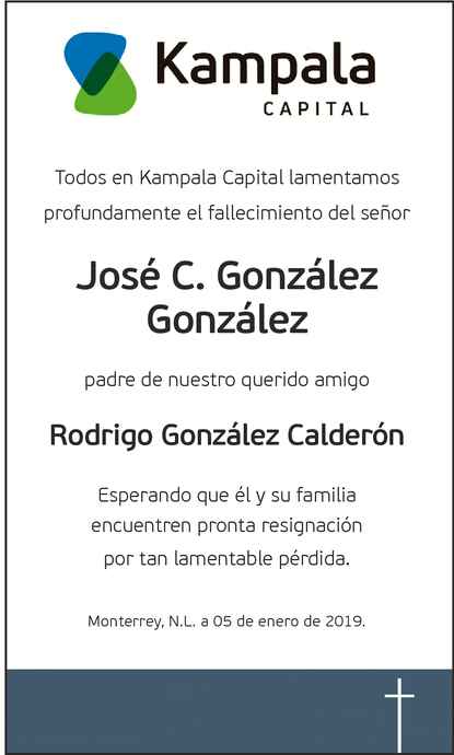 Señor José Concepción González González Obituario Esquela