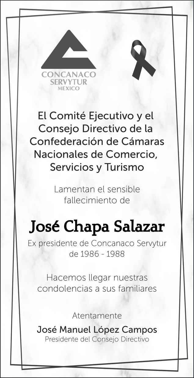 José Ángel Chapa Salazar Obituario Esquela