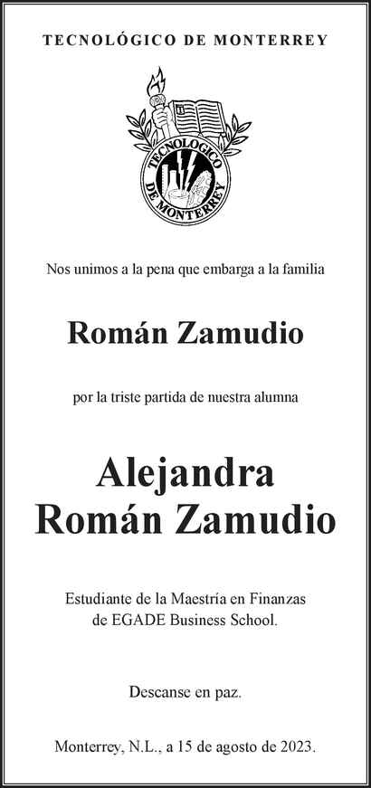 Se Orita Alejandra Rom N Zamudio Obituario Esquela