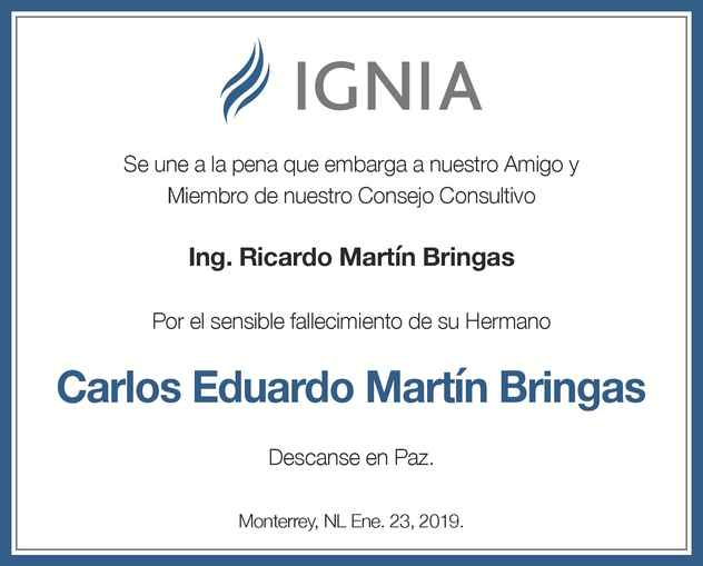 Lic Carlos Martin Bringas Obituario Esquela