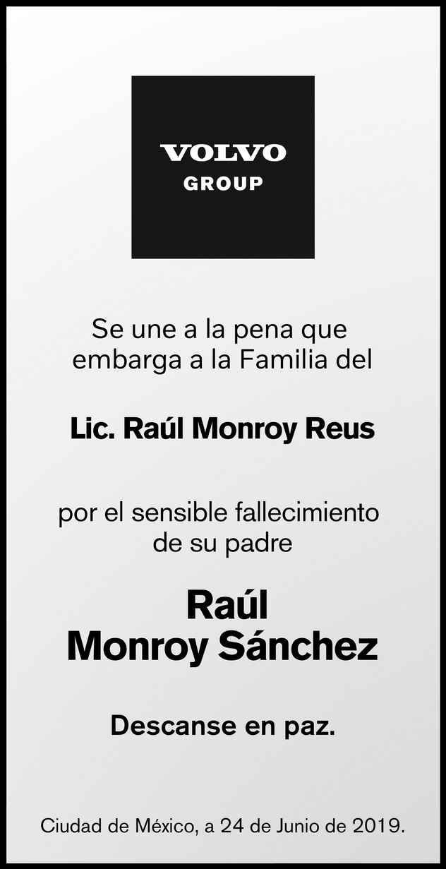 Se Or Ra L Monroy S Nchez Obituario Esquela