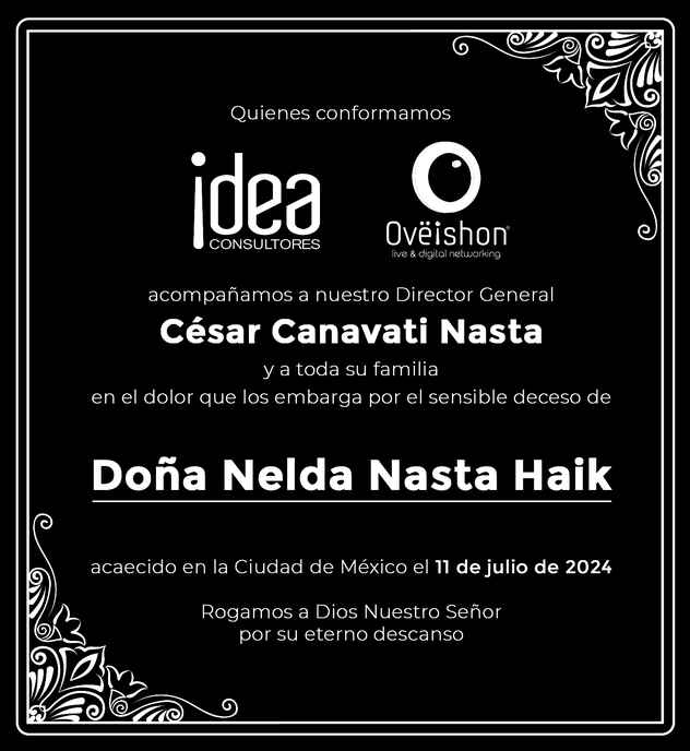 Se Ora Nelda Nasta Haik Obituario Esquela